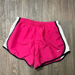 Nike Women’s Hot Pink Running Shorts with White Side Panels